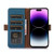 For iPhone 13 Genuine Leather Magnetic RFID Leather Phone Case(Blue)