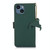 For iPhone 14 Genuine Leather Magnetic RFID Leather Phone Case(Green)