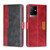 For vivo T2x 5G/Y73t/iQOO Z6x Contrast Color Side Buckle Leather Phone Case(Red+Black)