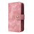For iPhone 14 Pro Multifunctional Card Slot Zipper Wallet Flip Leather Phone Case(Rose Gold)
