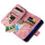 For iPhone 14 Plus Multifunctional Card Slot Zipper Wallet Flip Leather Phone Case(Rose Gold)