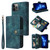 For iPhone 13 Pro Multifunctional Card Slot Zipper Wallet Flip Leather Phone Case(Blue)