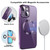 For iPhone 14 Plus Electroplating MagSafe TPU Phone Case with Lens Film(Deep Purple)