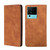 For vivo iQOO Neo7 Skin Feel Magnetic Horizontal Flip Leather Phone Case(Light Brown)