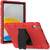 For iPad 10th Gen 10.9 2022 3-Layer Protection Screen Frame + PC + Silicone Tablet Case(Red+Black)