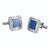 Men Shirt Cufflinks Blue Series Enamel Crystal Vintage Pattern Cufflinks, Color: 17