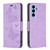 For Samsung Galaxy A54 5G Embossing Two Butterflies Pattern Leather Case(Purple)