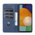 For Samsung Galaxy A14 5G AZNS Magnetic Calf Texture Flip Leather Phone Case(Dark Blue)