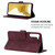For Samsung Galaxy S23 5G Crossbody 3D Embossed Flip Leather Phone Case(Wine Red)