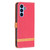 For Samsung Galaxy A54 5G Color Block Denim Texture Leather Phone Case(Red)