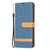 For Samsung Galaxy A54 5G Color Block Denim Texture Leather Phone Case(Dark Blue)