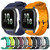For Garmin Forerunner Sq2 20mm Football Pattern Solid Color Silicone Watch Band(Rock Cyan)