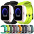 For Amazfit Pop Pro 20mm Football Pattern Solid Color Silicone Watch Band(Lime Green)
