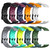 For Amazfit GTR 2e 22mm Football Pattern Solid Color Silicone Watch Band(Black)