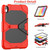 For iPad 10th Gen 10.9 2022 Rugged Silicone Hard PC Tablet Case with Holder(Red)