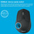 Logitech M720 1000DPI 2.4GHz Wireless Bluetooth Multimode Mouse (Black)