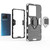 For vivo iQOO Neo7 PC + TPU Shockproof Protective Phone Case with Magnetic Ring Holder(Black)
