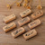 4 PCS Wooden Flowers and Plants Girl Stamp Fresh Plant Handbook DIY Decorative Stamp(Hibiscus Flower)