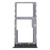 For T-Mobile REVVL 4 4G Original SIM Card Tray + Micro SD Card Tray(Black)