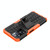 For OPPO A57 4G Tire Texture TPU + PC Phone Case with Holder(Orange)