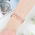 For Fitbit Versa 3 / Sense Pearl Bracelet Watch Band(Pink)