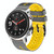 For Amazfit GTR 4 Pro 22mm Perforated Two-Color Silicone Watch Band(Grey+Yellow)