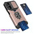 For Samsung Galaxy A14 5G Sliding Camshield Phone Case with Ring Holder & Card Slot(Rose Gold)