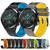 For Huawei GT2 46mm 22mm Perforated Two-Color Silicone Watch Band(Black+Blue)