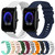 For Amazfit Pop 20mm Wavy Dot Pattern Solid Color Silicone Watch Band(Wine Red)
