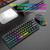 ZIYOULANG K61 62 Keys Game RGB Lighting Notebook Wired Keyboard, Cable Length: 1.5m(Black)