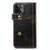 For iPhone 13 Denior Oil Wax Cowhide DK Magnetic Button Leather Phone Case(Black)