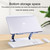 R- JUST HZ08-1 Rotating Two Holes Lifting Laptop Stand (Silver)