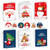 5 Sets  6 Fold Cards + 6 Envelopes + 6 Stickers Christmas Day Greeting Cards(MC8-93)
