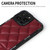 For iPhone 13 Pro Diamond Pattern Leather Phone Case(Wine Red)