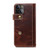 For iPhone 13 Denior Oil Wax Cowhide DK Magnetic Button Leather Phone Case(Brown)