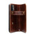 For iPhone 13 Denior Oil Wax Cowhide DK Magnetic Button Leather Phone Case(Brown)