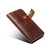 For iPhone 14 Pro Max Denior Oil Wax Cowhide DK Magnetic Button Leather Phone Case(Brown)