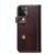 For iPhone 14 Plus Denior Oil Wax Cowhide DK Magnetic Button Leather Phone Case(Dark Red)