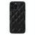For iPhone 12 Diamond Pattern Leather Phone Case(Black)