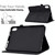 For iPad 10th Gen 10.9 2022 Embossed Smile Flip Tablet Leather Smart Case(Black)