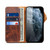 For iPhone 13 Pro Denior Oil Wax Cowhide Magnetic Button Genuine Leather Case(Brown)