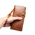 For iPhone 13 Pro Denior Oil Wax Cowhide Magnetic Button Genuine Leather Case(Brown)