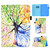 For  iPad 10th Gen 10.9 2022 Colored Drawing Stitching Smart Leather Tablet Case(Colorful Tree)