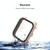 For Garmin Venu Sq2 PC + 9H Tempered Glass Integrated Protective Watch Case(Pink)