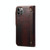 For iPhone 13 Pro Denior Oil Wax Cowhide Magnetic Button Genuine Leather Case(Dark Red)