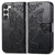 For Samsung Galaxy S23 5G Butterfly Love Flower Embossed Leather Phone Case(Black)