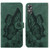 For OPPO A17 Retro Skin Feel Butterflies Embossing Horizontal Flip Leather Phone Case(Green)