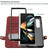 For Samsung Galaxy Z Fold 3 5G Side Buckle Double Fold Leather Phone Case(Red)