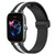 For Amazfit GTS 3 20mm Folding Magnetic Clasp Silicone Watch Band(Black+White)
