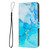 For Infinix Hot 12i Painted Marble Pattern Leather Phone Case(Blue Green)